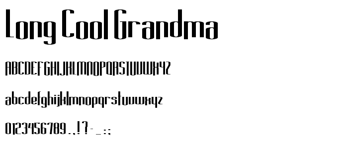 Long Cool Grandma font